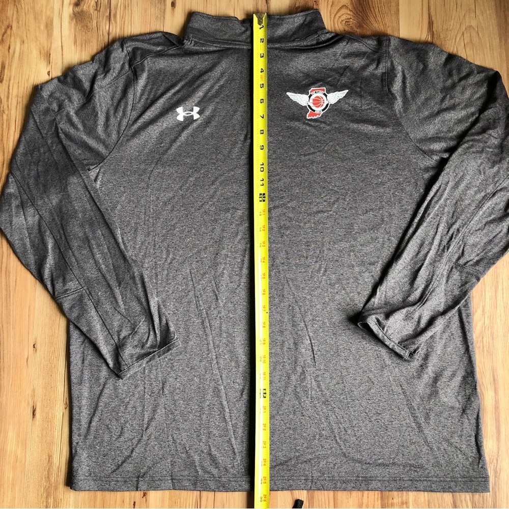 UNDER ARMOUR Pullover Shirt Jersey 1/4 Zip Gray XXL Men’s - Picture 7 of 15
